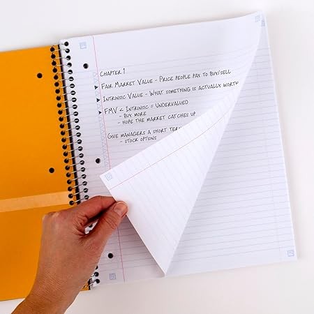 Five Star Spiral Notebooks + Study App, 6 Pack, 5 Subject, College Ruled Paper, Fights Ink Bleed, Water Resistant Cover, 8-1/2" x 11", 200 Sheets,Assorted Colors (73793)