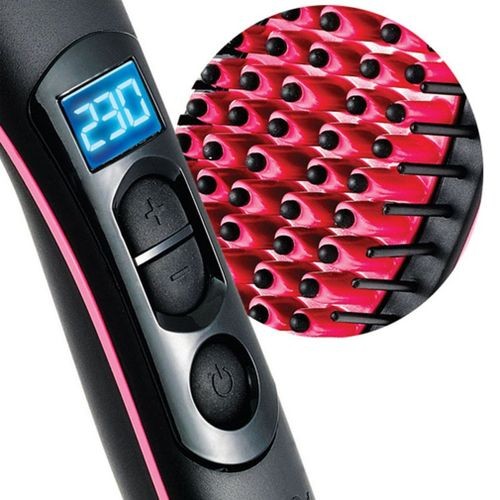 Portable Size Handheld Hair Straight Electric Brush Professional LCD Display Fast Hair Straightener Comb Best Gift