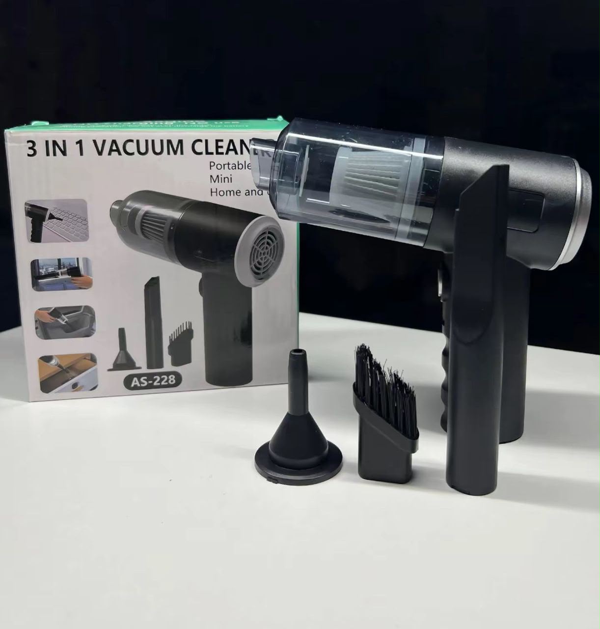 AS-228 3-in-1 Portable Car Vacuum Cleaner