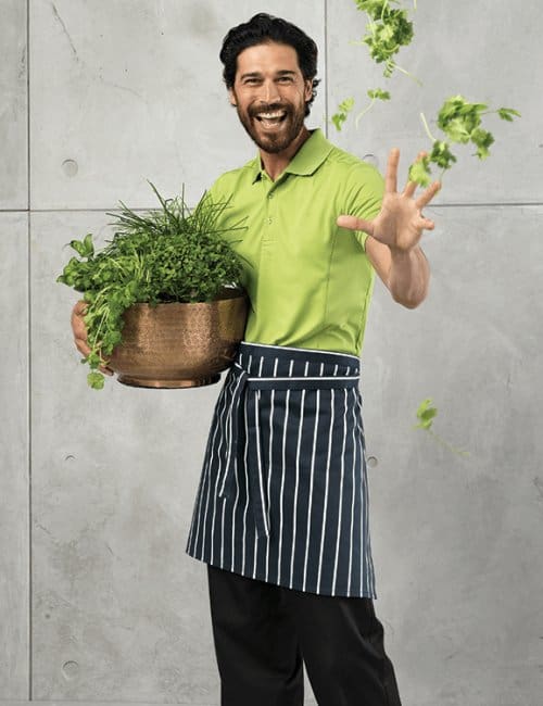 Branded Striped Gastronomy Waist Apron – Restaurants, Wine Bars & Fine Dining thumbnail