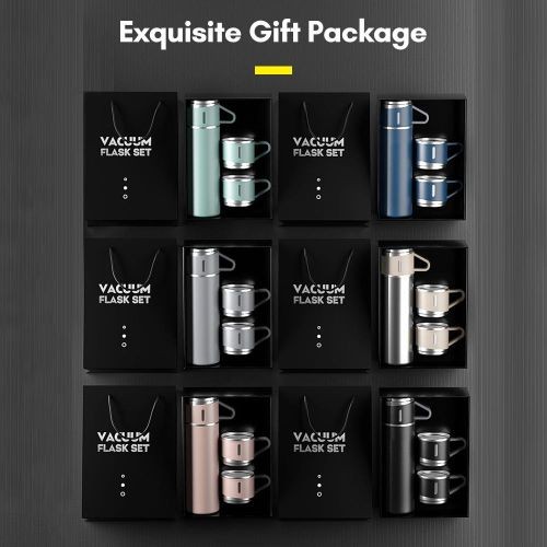 Double Layer Stainless Steel Vacuum Insulated Water Bottle Coffee Mug Thermal Bottle 12H Keeps Hot and Cold Leakproof Suitable for Home Office Outdoor Travel