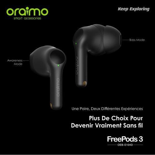 Oraimo free pods 3 TWS True Wireless ear Phones