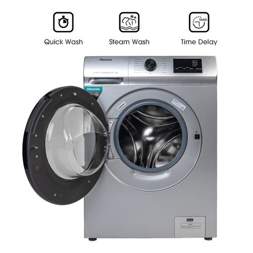 Hisense 7kg Automatic Front Loading Washing Machine - Titanium Grey