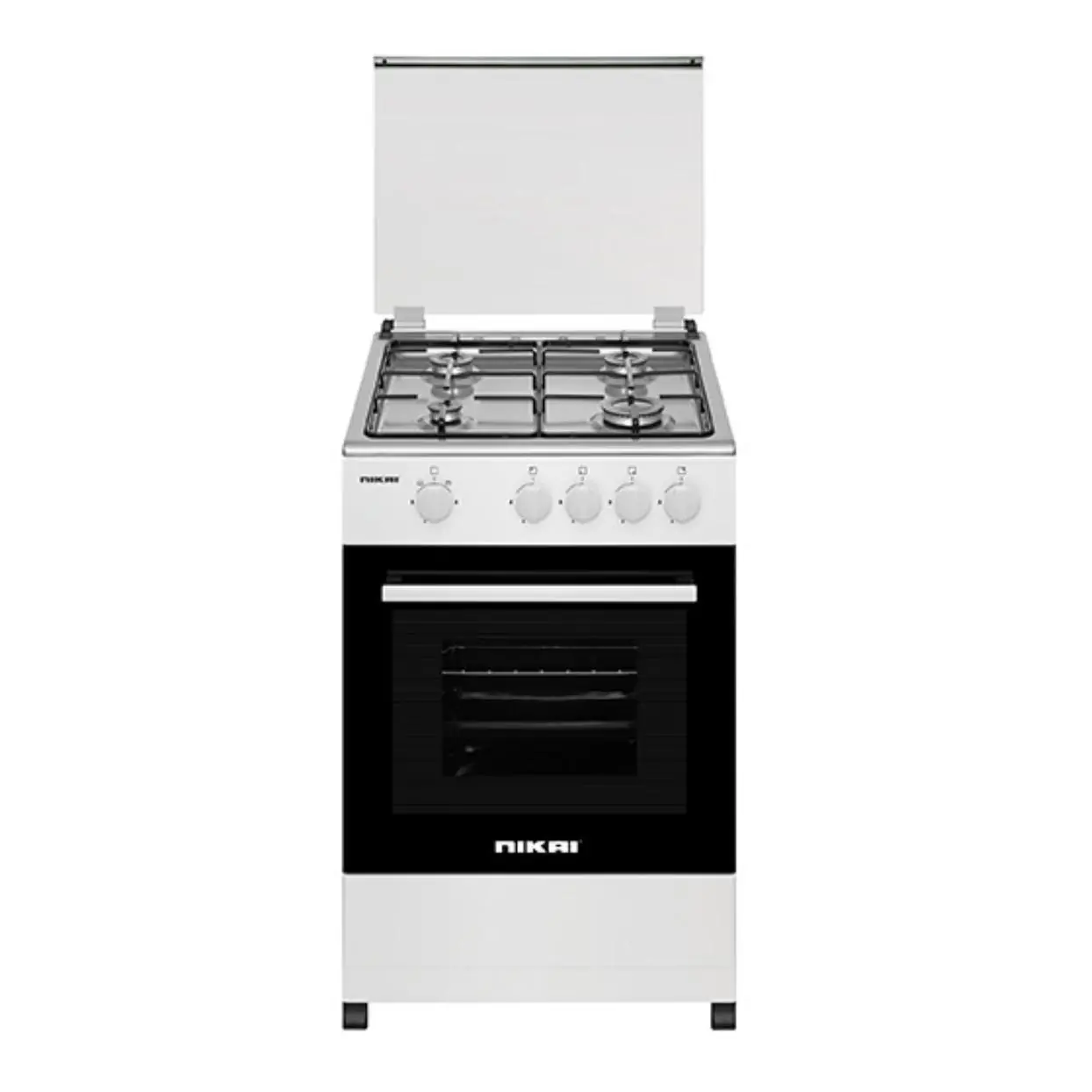 Nikai 4 Burner Gas Cooker - White