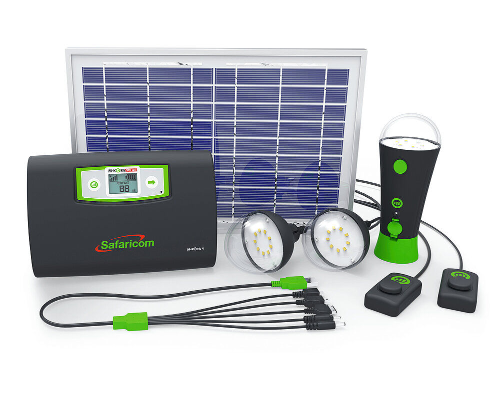 M-KOPA Solar Home System - 8W Panel + 4 Lights