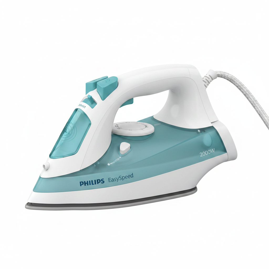 Philips EasySpeed Steam Iron - 2000W | 4 Steam Settings | Non-Stick Soleplate