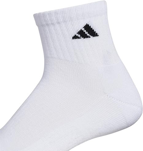 adidas Men's Athletic Cushioned Quarter Socks (with Arch Compression for a Secure Fit (6-Pair)