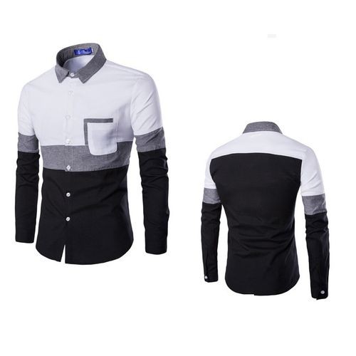 Cotton Dress Shirts Mens Casual Slim Fit Shirt Long Sleeve Fashion Men Shirts