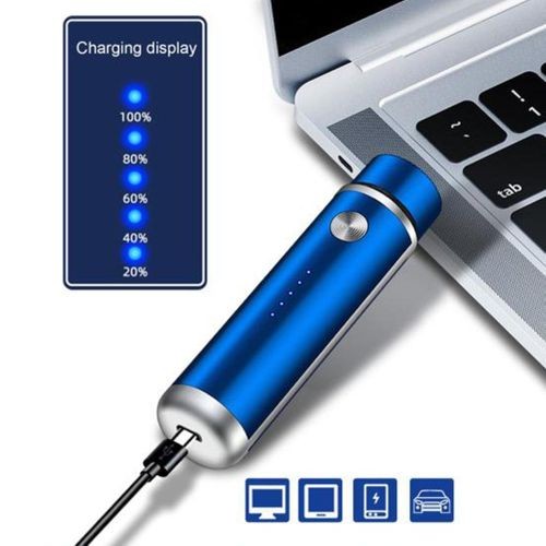 Mini Electric Shaver for Men Portable Beard Trimmer Travel USB Car Washable -Gold