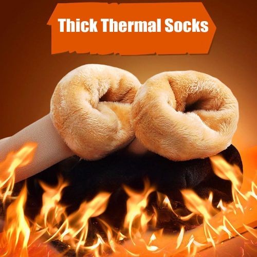 Fleece Lined Calf Socks for Women Winter Thermal Thick Crew Socks Long Warm Cozy Ankle Socks Home Work Causal Socks