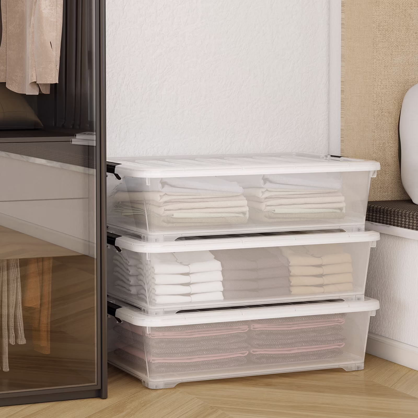 Under Bed Storage - Plastic - Clear