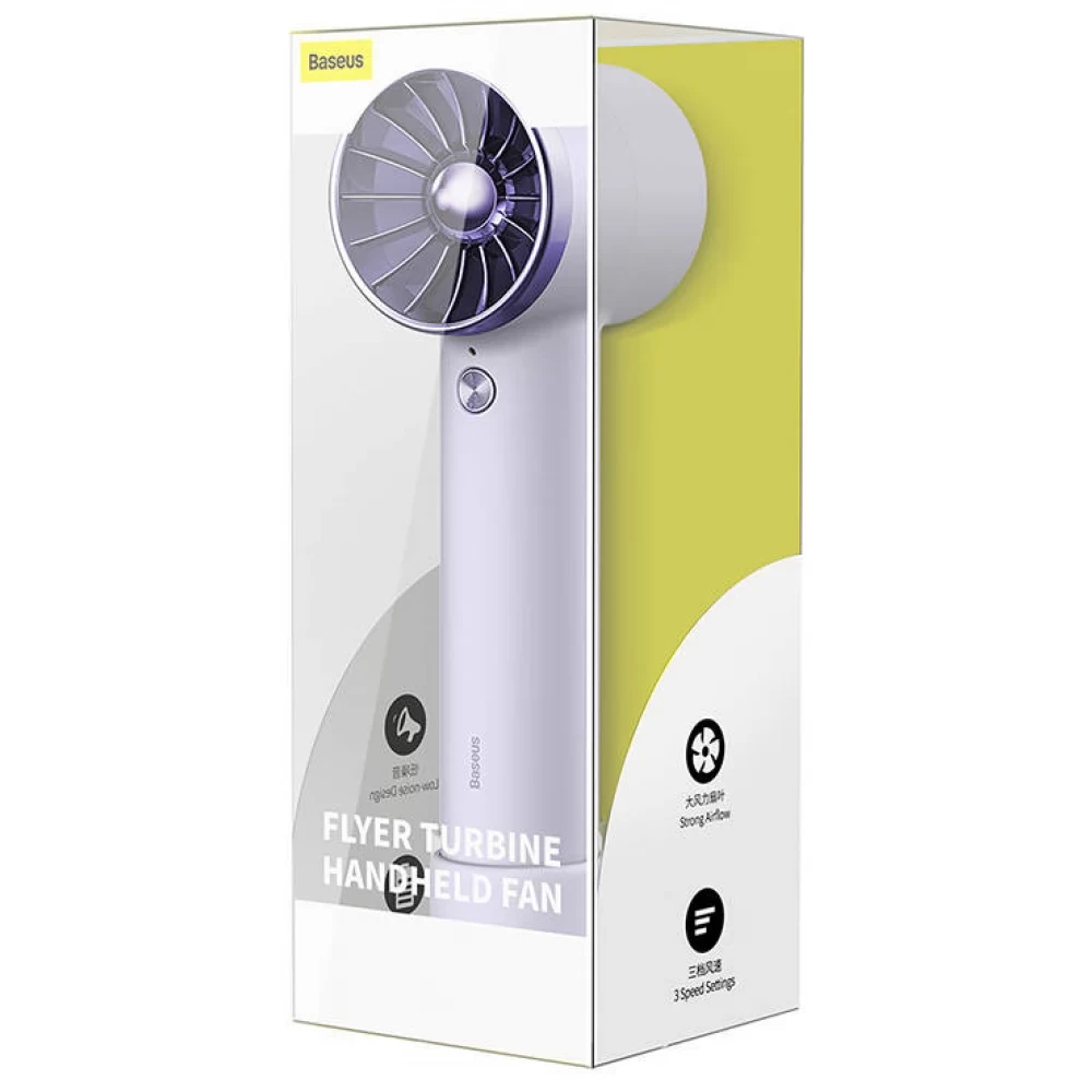 Baseus Flyer Turbine Handheld fan with Power Bank 13.2w 4,000mAh Purple