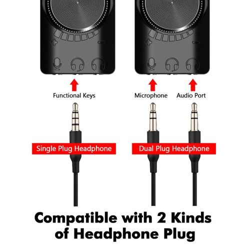GS3 USB 2.0 External Sound Card Virtual 7.1 Channel - Black