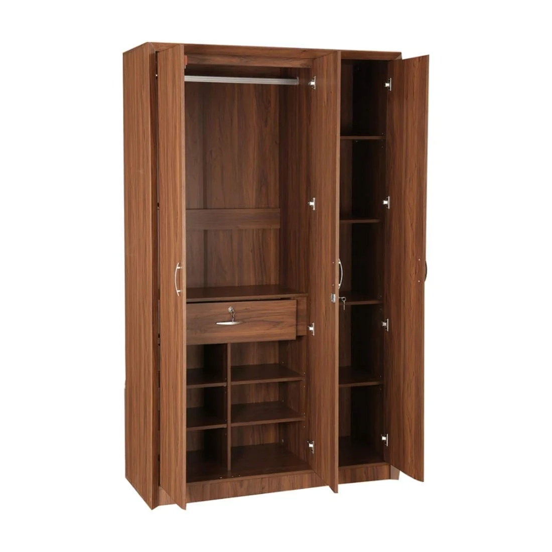 Wardrobe - 3 Door - Brown
