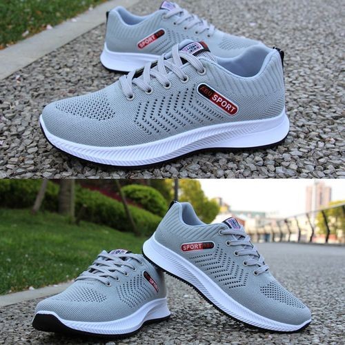 Men's Breathable Sports Shoes-Gray
