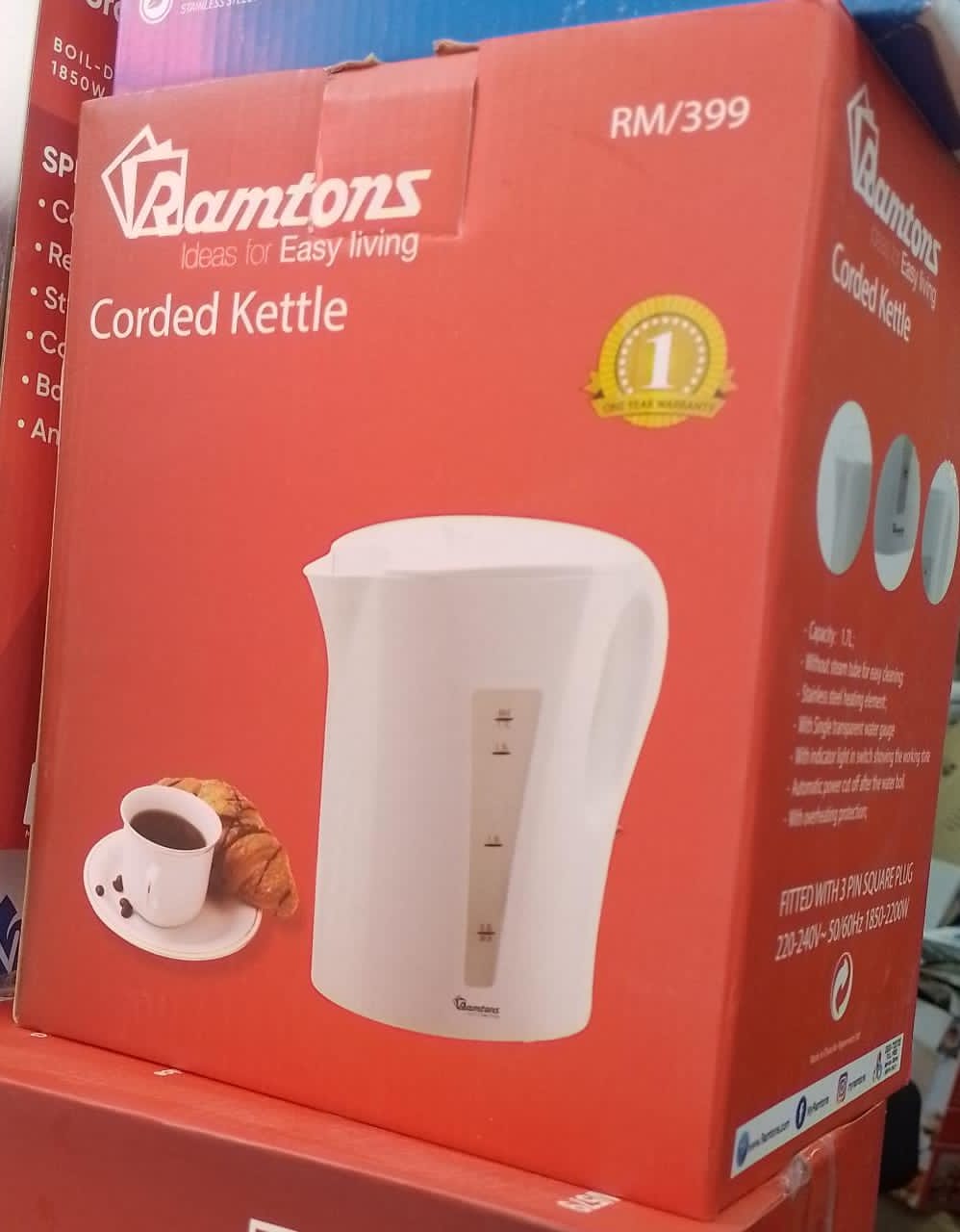 Ramtons Electric Kettle 2L - White