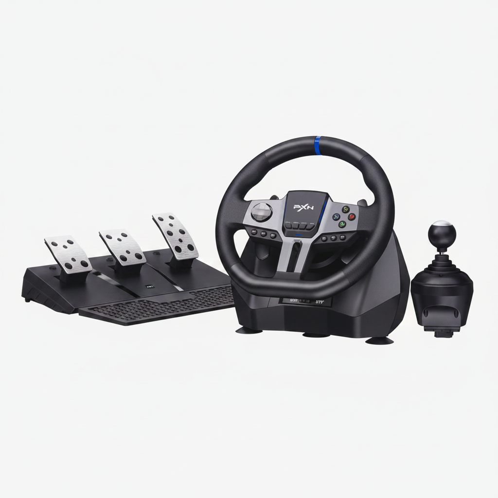 PXN V9 Gen2 900° Gaming Racing Wheel with Pedals & Gear Shifter
