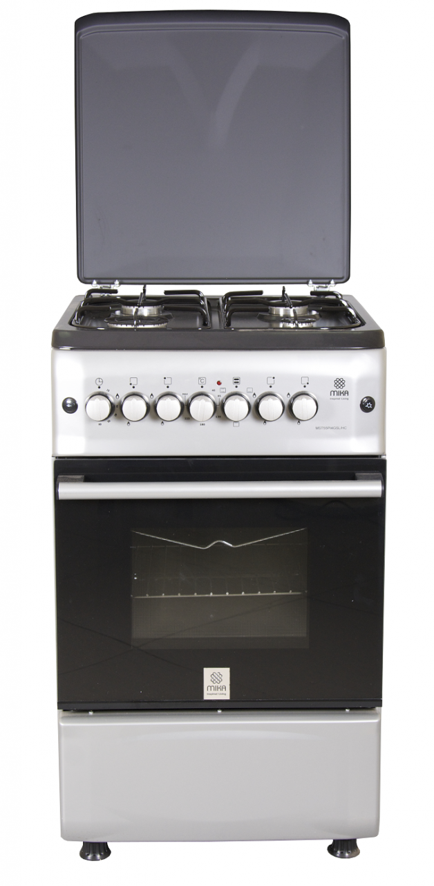 Mika 4 Burner Gas Cooker - White
