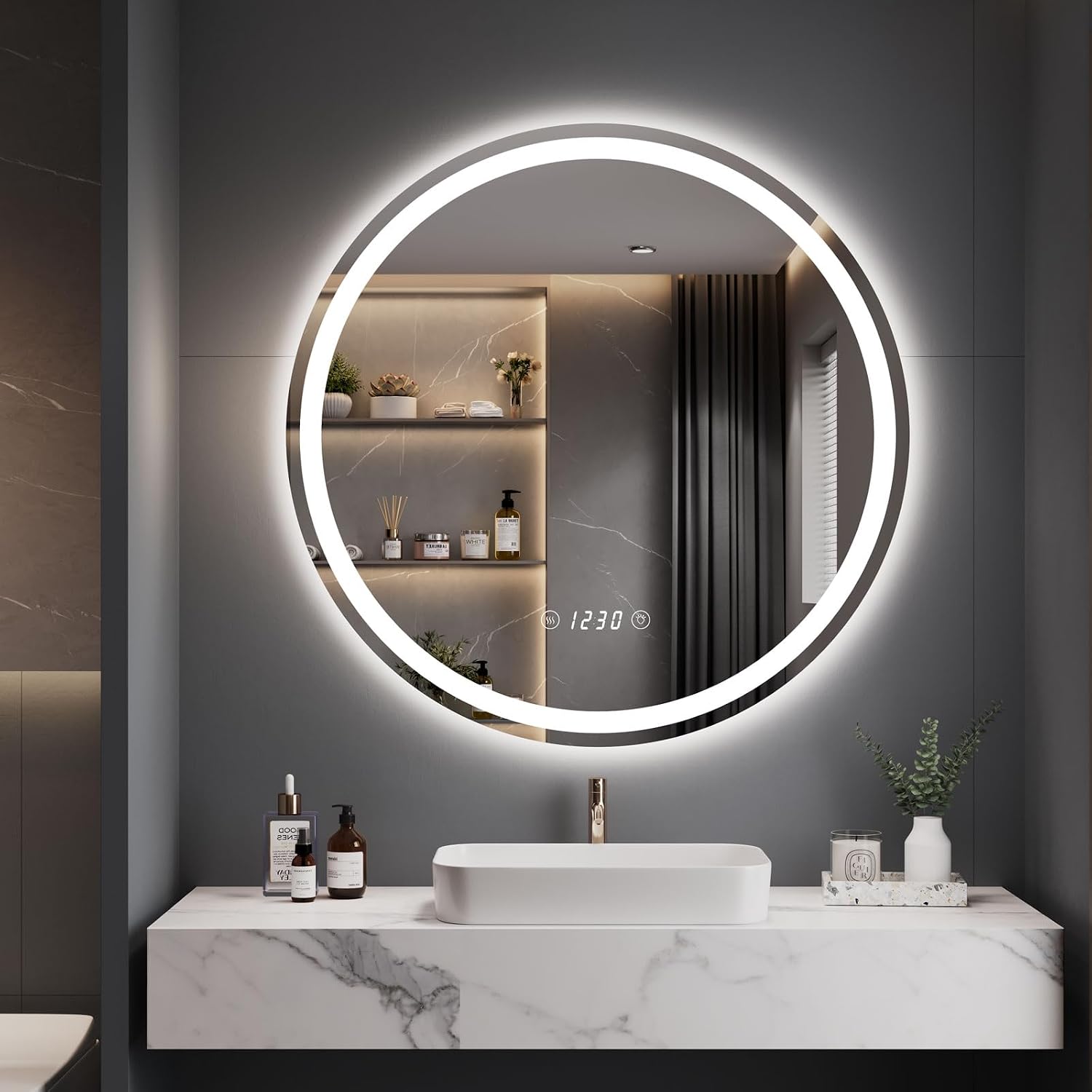 Bathroom Mirror - LED - Round