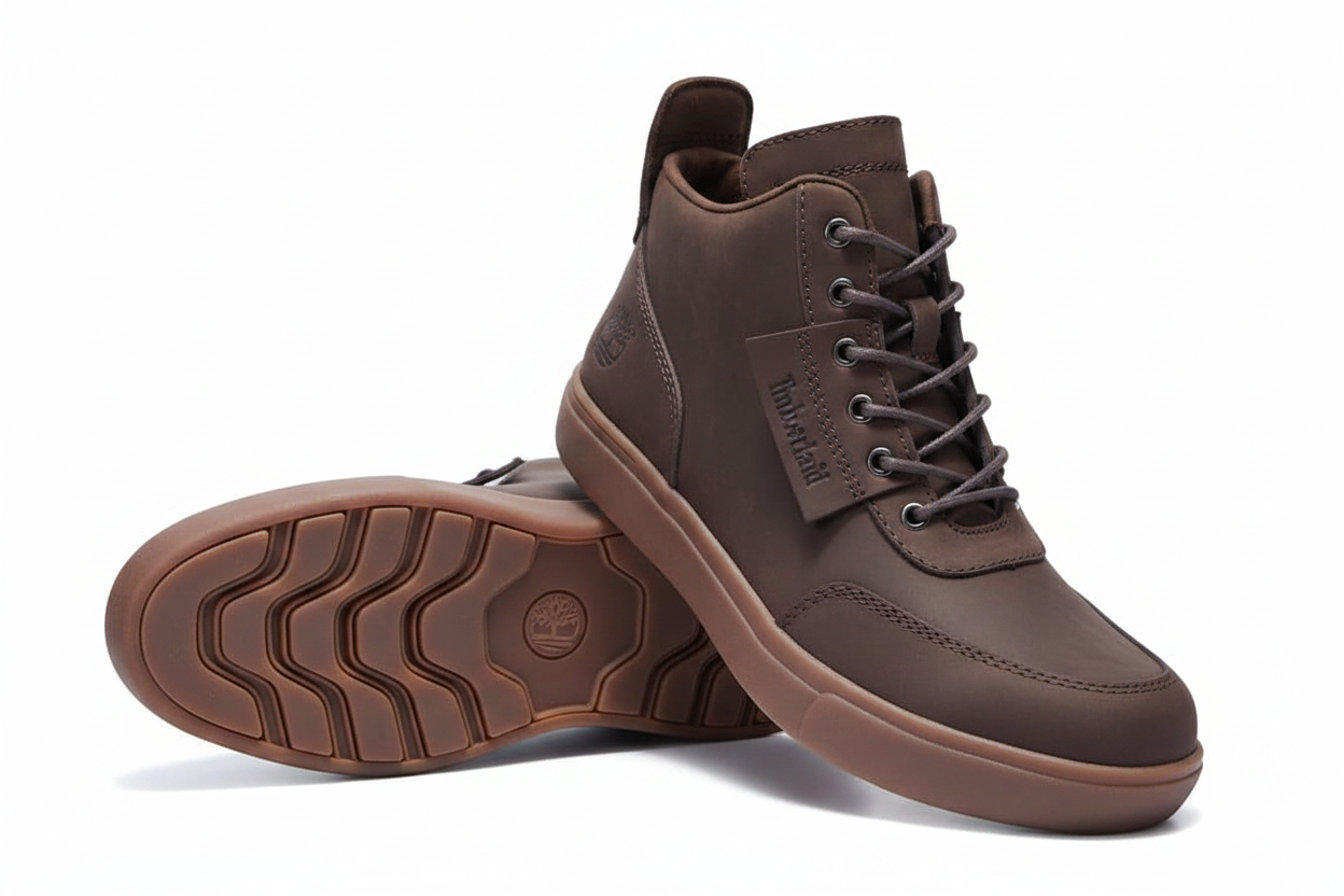 Men's Brown Leather Lace-Up Ankle Boots