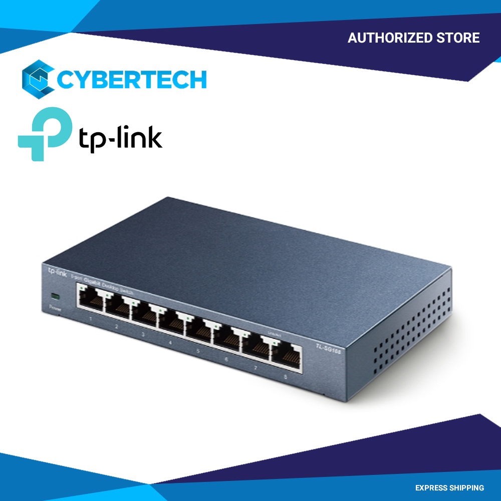 TP-Link TL-SG108 8-Port Gigabit Switch - Black