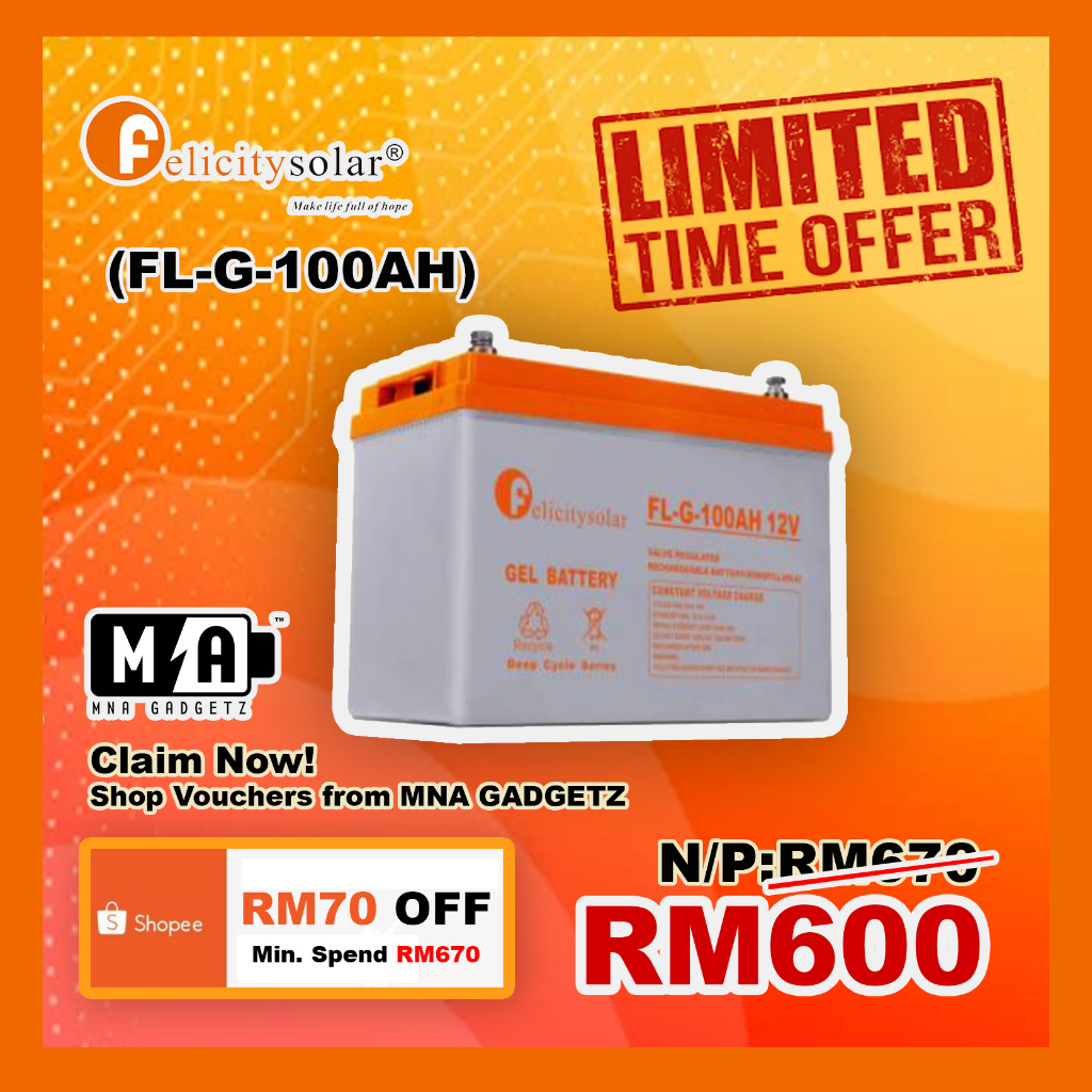 Felicity LiFePO4 Battery 100Ah 12V