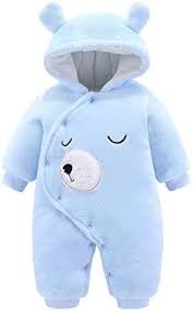 Cartoon Infant Babies Jumpsuit - Blue,White