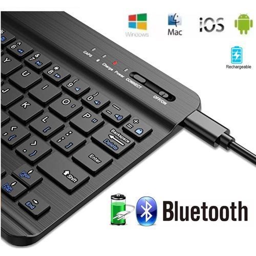 Universal Bluetooth Rechargeable Keyboard, -Black