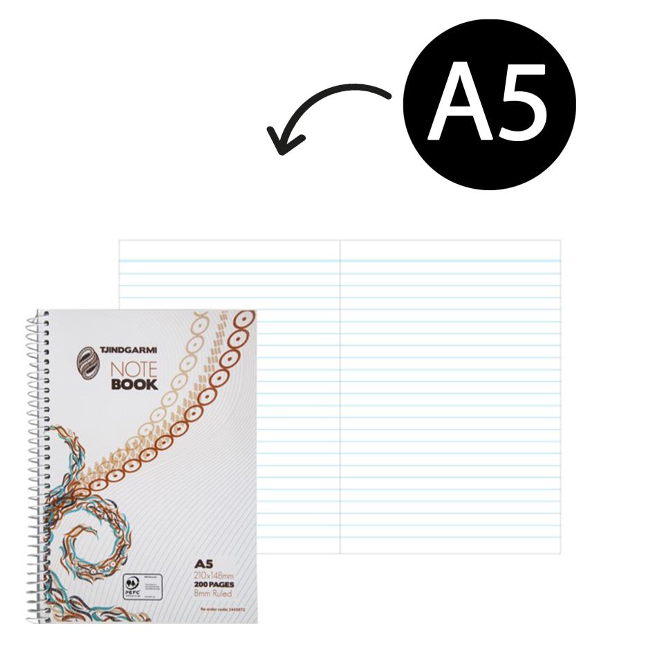A5 Notebook - 200 Pages - Spiral - Ruled