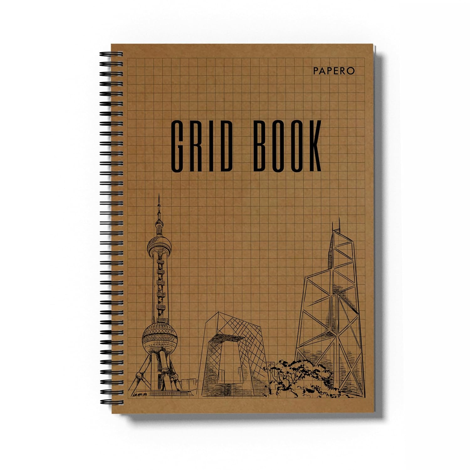 Square Grid Notebook - A5 - 100 Pages