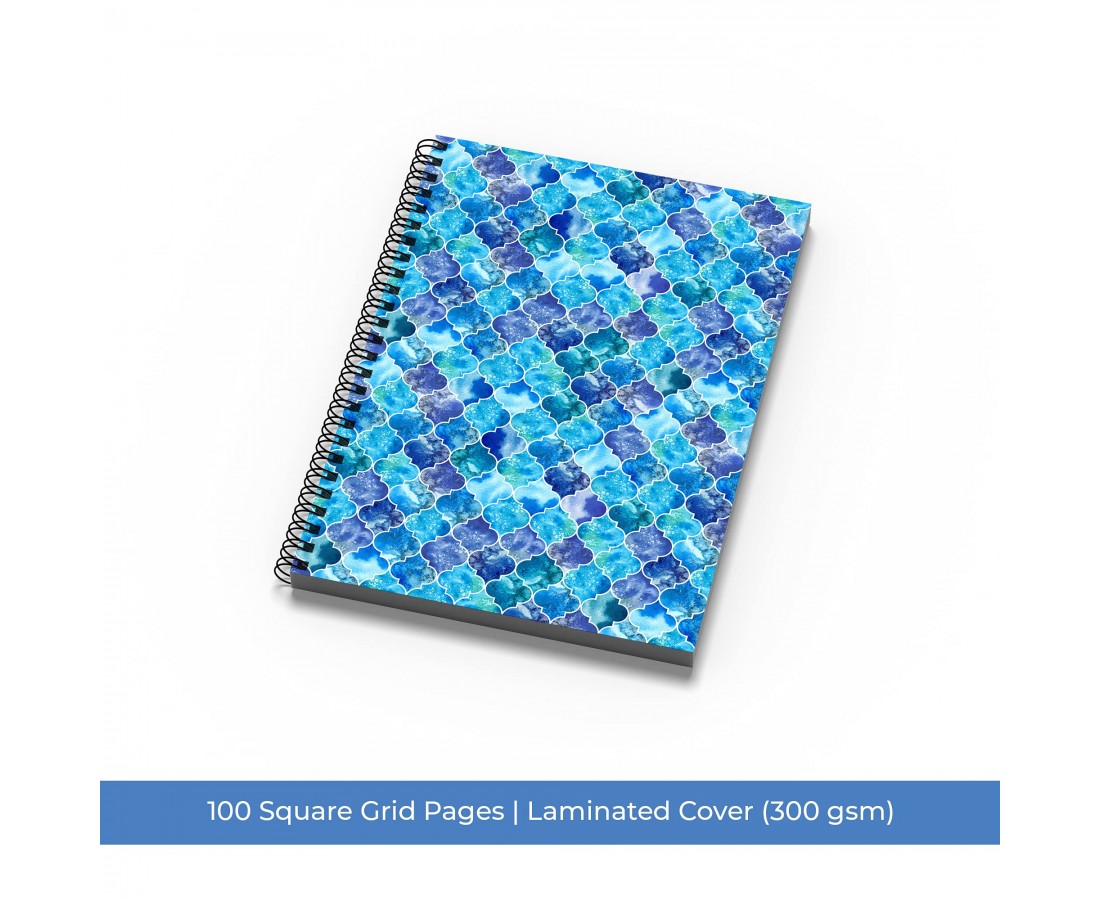 Square Grid Notebook - A5 - 100 Pages