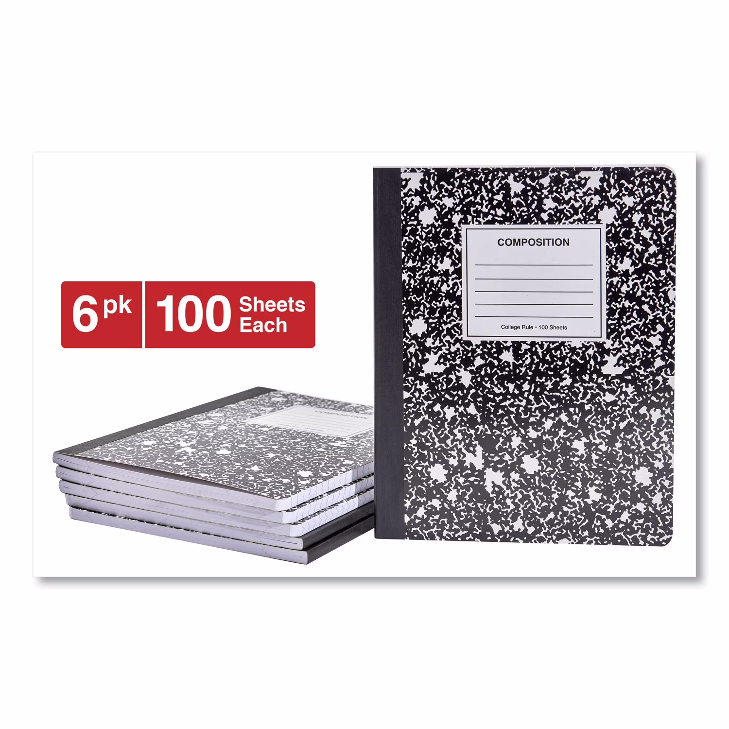 Composition Book - 100 Pages - Black Marble