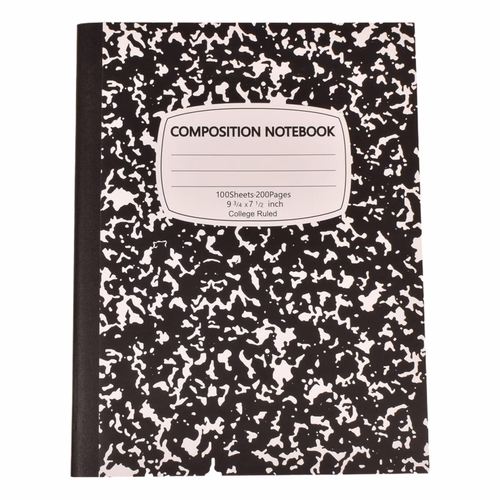 Composition Book - 200 Pages - Black Marble
