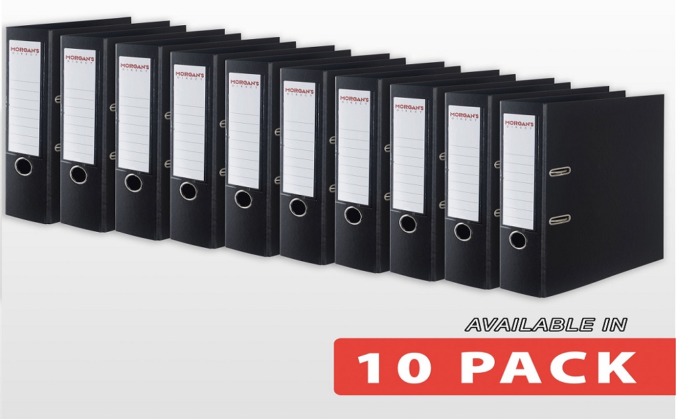 A4 Lever Arch File - 80mm - Black