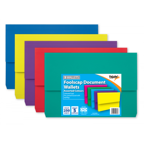 A4 Document Wallet - Colored - 100 Pack