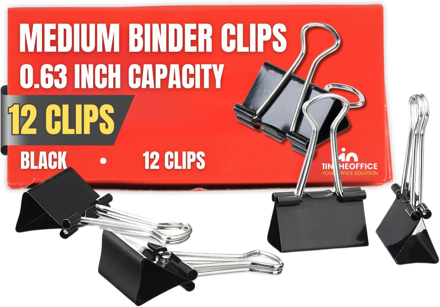 Binder Clips - Medium - 12 Pack
