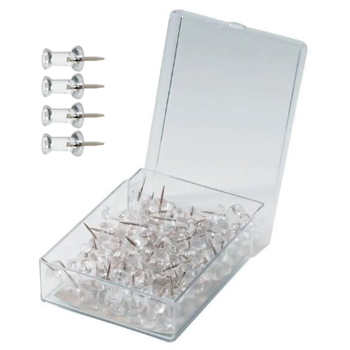 Push Pins - Clear - 100 Pack