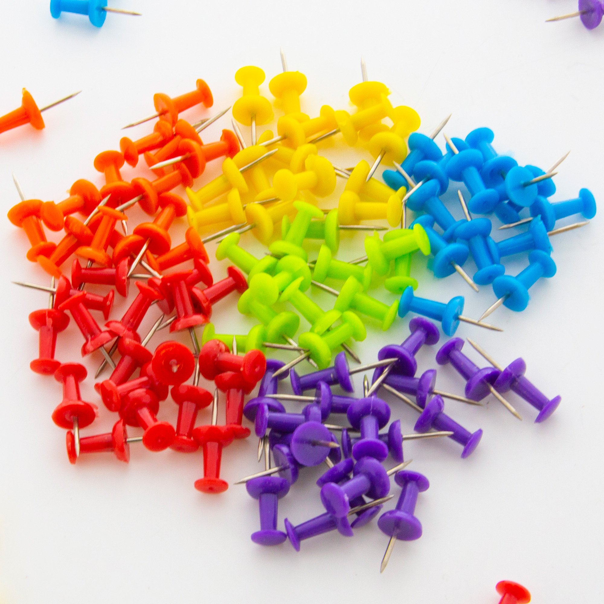 Push Pins - Colored - 100 Pack