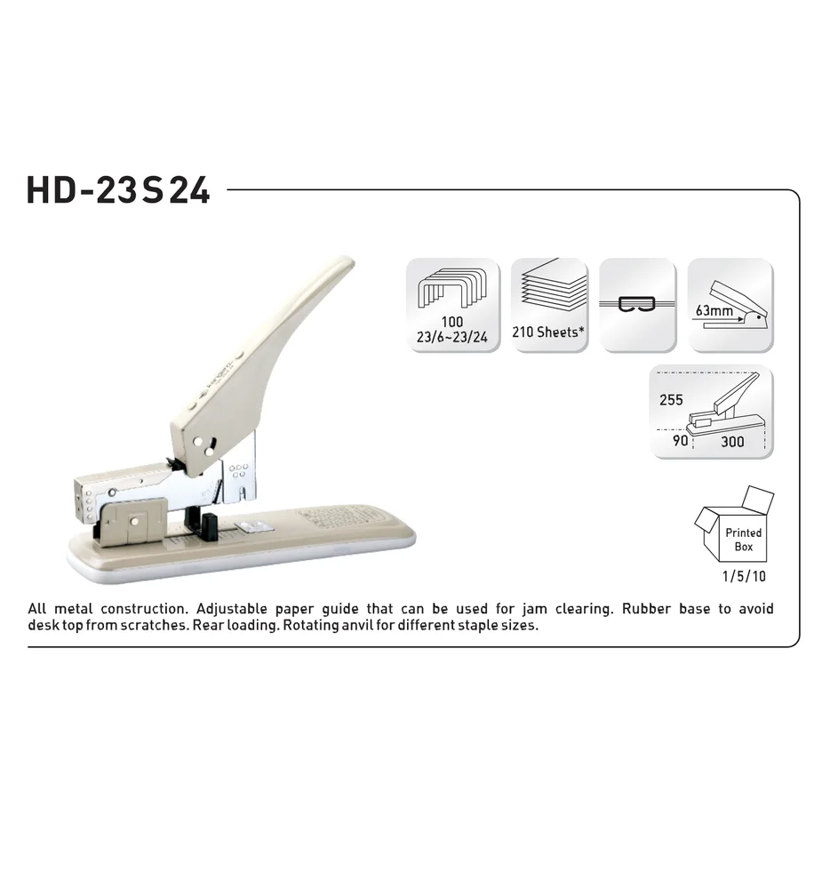 Stapler - Heavy Duty - 24/10 - Silver