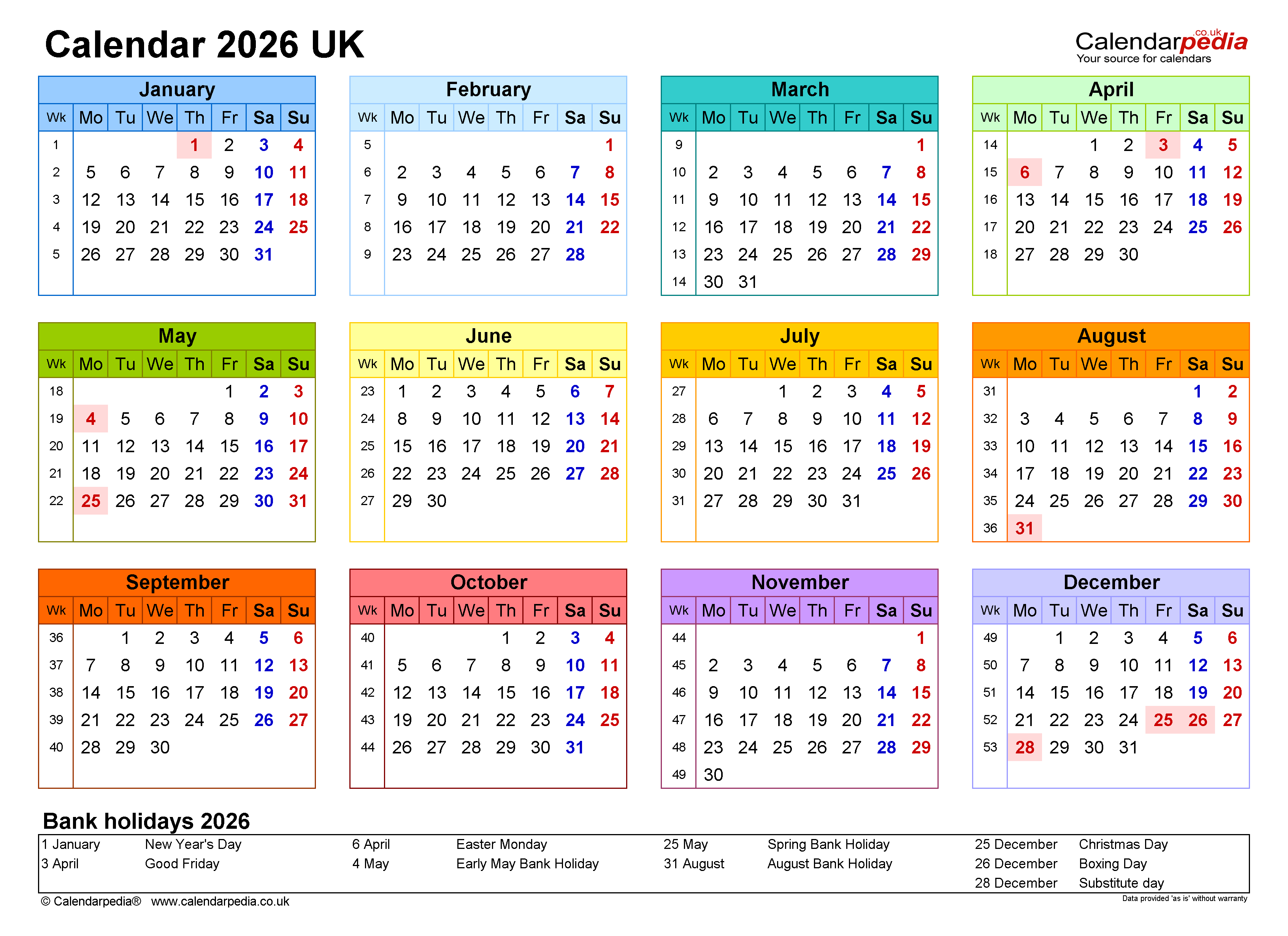 2026 Calendar
