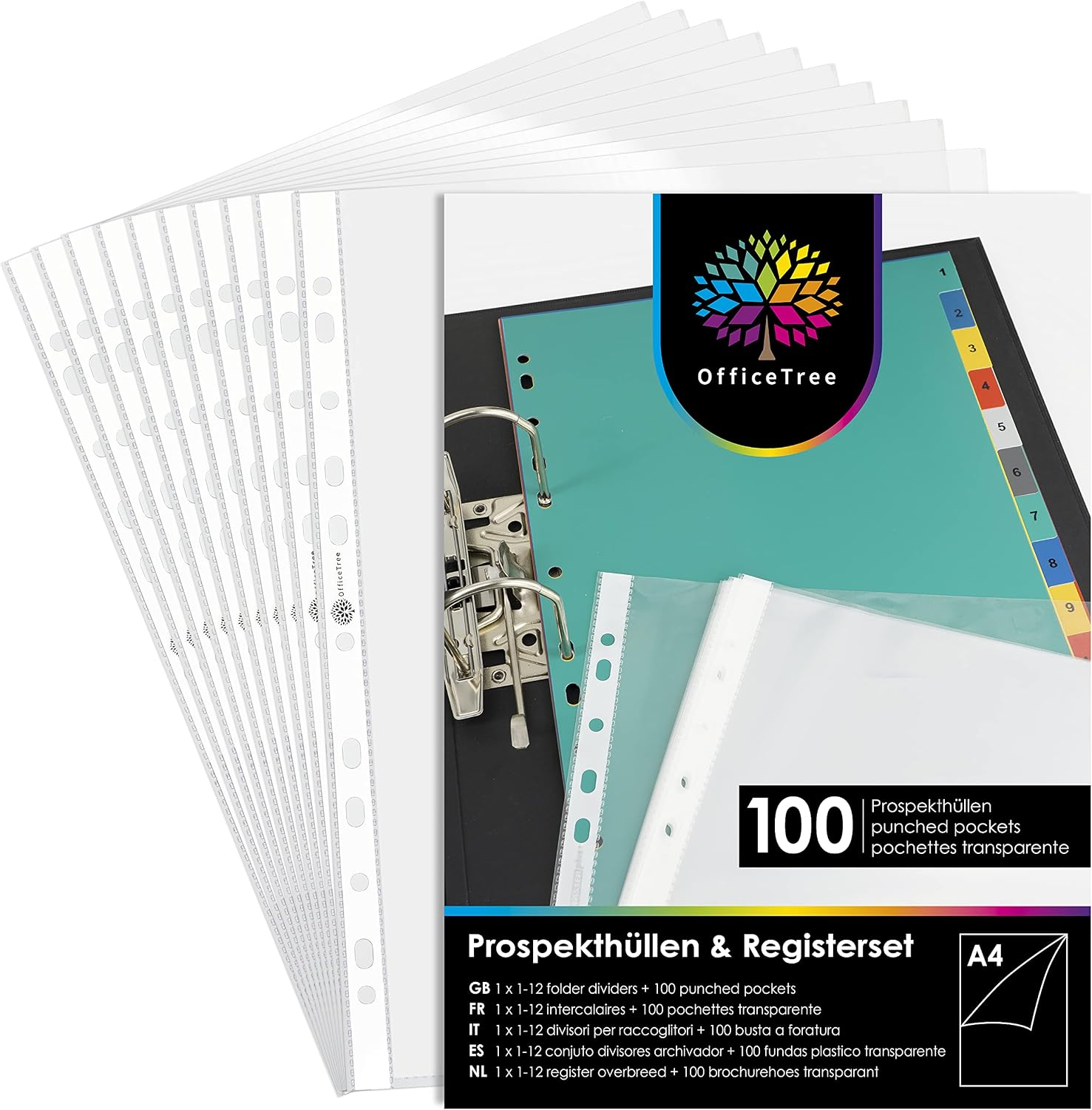 A4 Document Wallet - Clear - 100 Pack