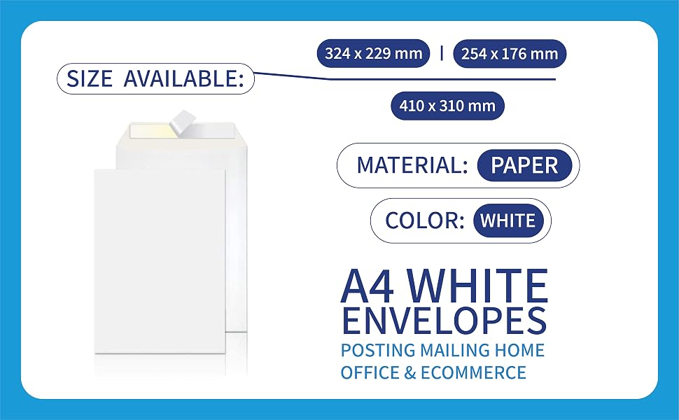 A4 Envelope - White - 500 Pack