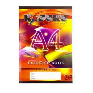A4 Exercise Book - 120 Pages - Unruled - 10 Pack