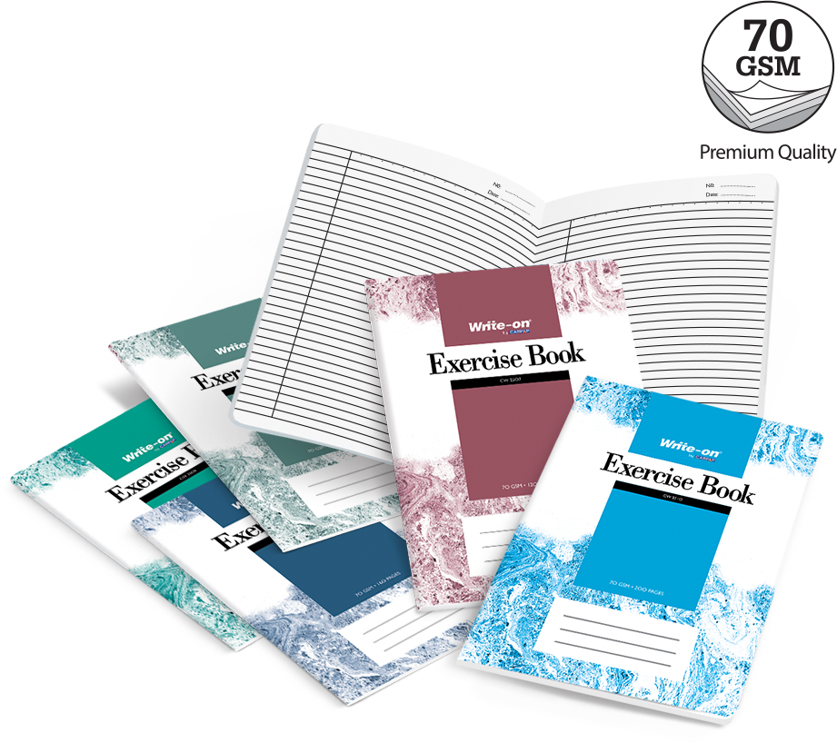 A4 Exercise Book - 200 Pages - Unruled - 10 Pack