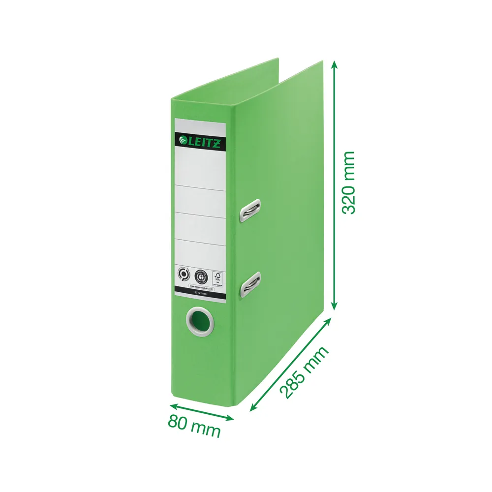 A4 Lever Arch File - 80mm - Green