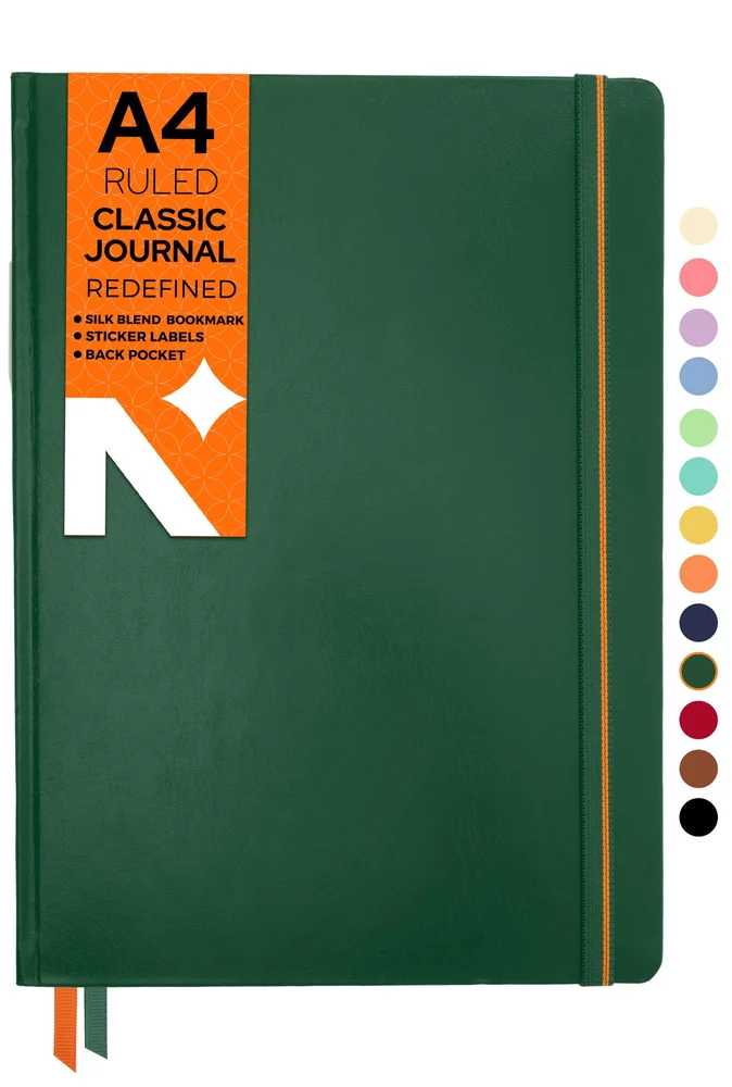 A4 Notebook - 100 Pages - Hard Cover - Ruled
