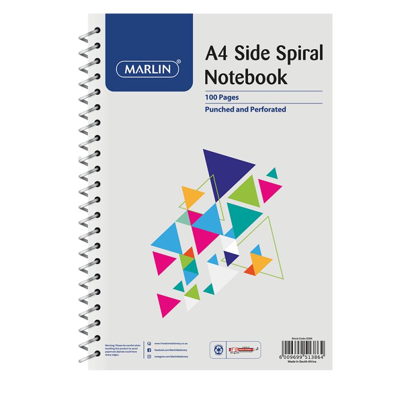 A4 Notebook - 100 Pages - Spiral - Ruled