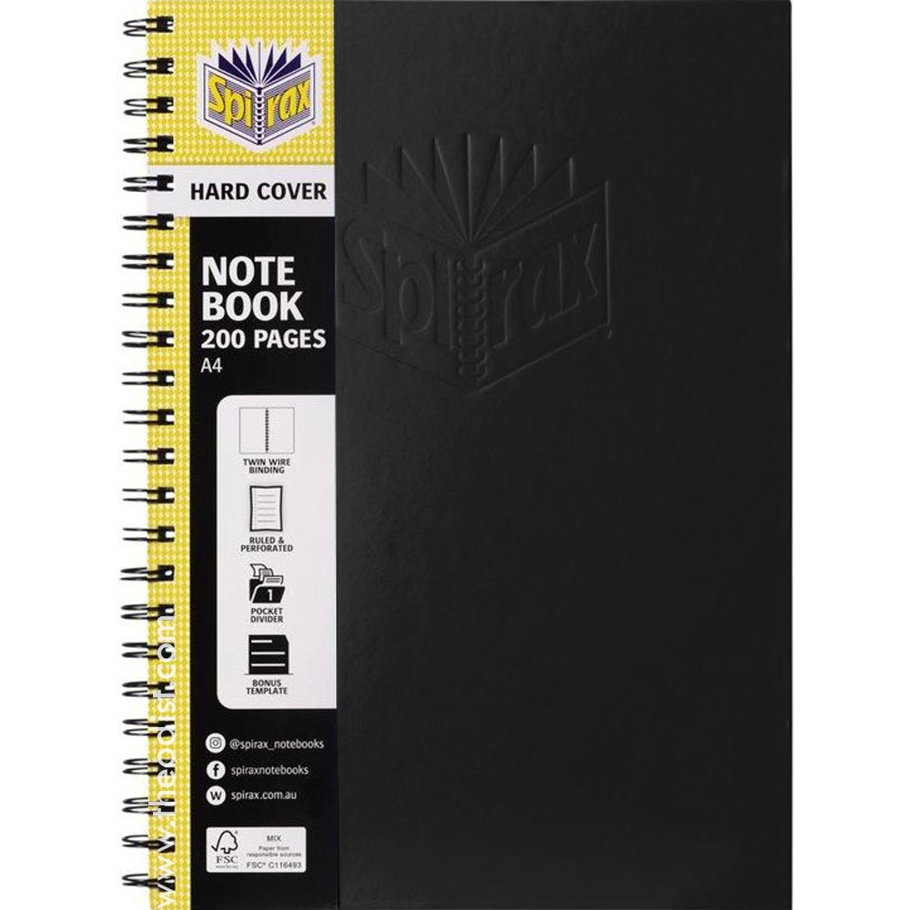A4 Notebook - 200 Pages - Hard Cover