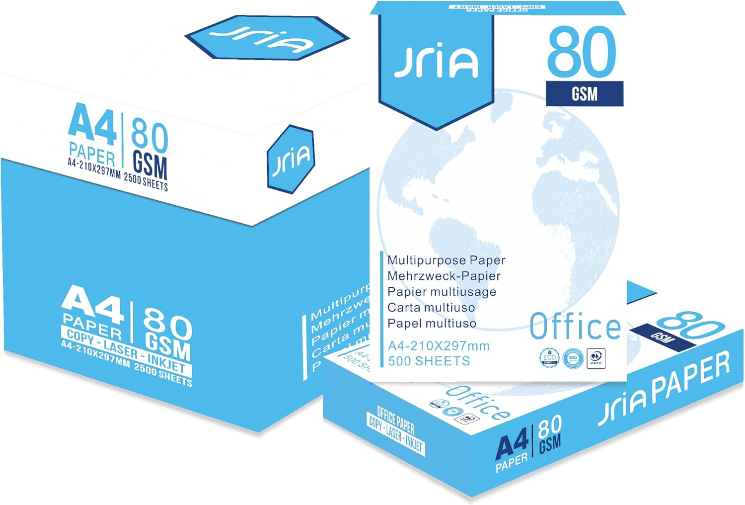 A4 Printing Paper - 80gsm - 5 Reams (2500 Sheets)