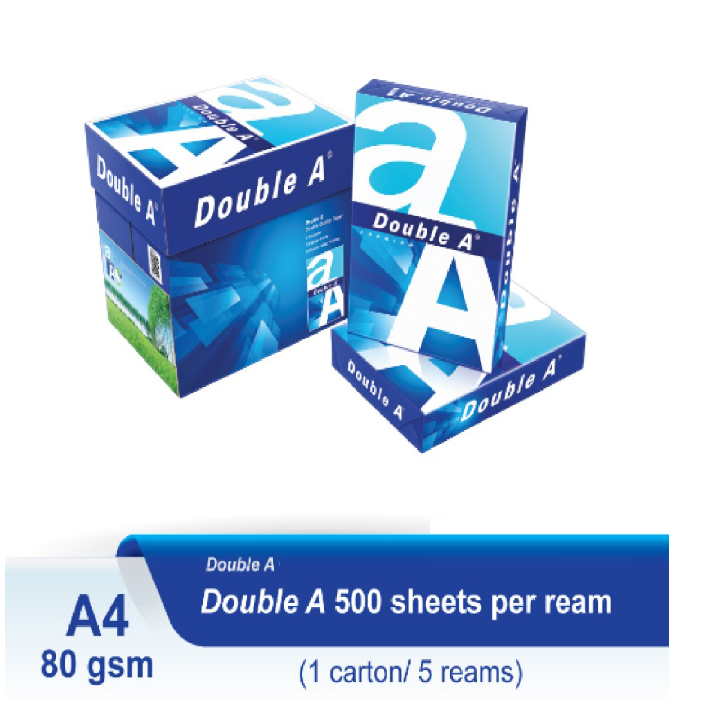 A4 Printing Paper - 80gsm - 5 Reams - Double A